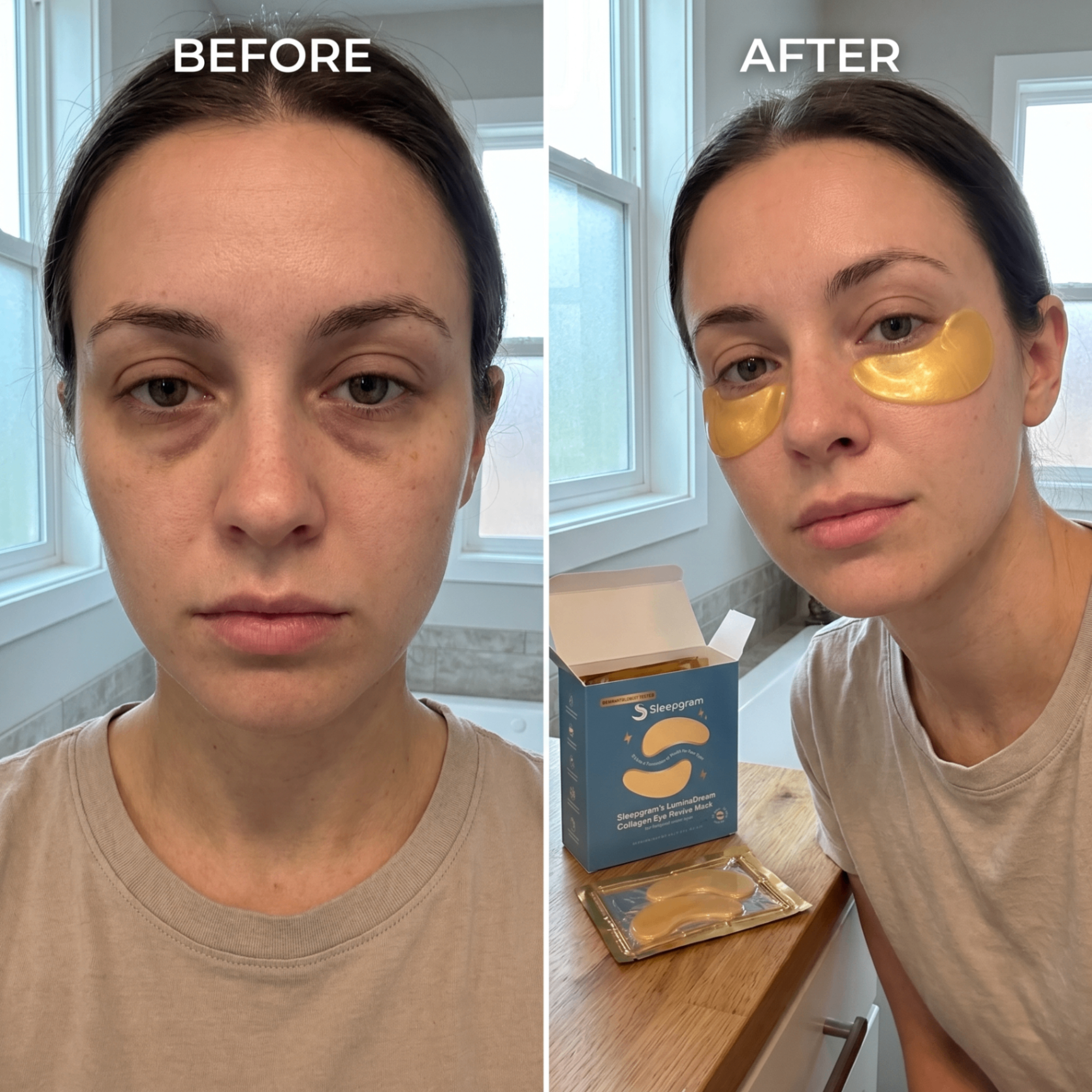 Hannah K. before and after using LuminaDream