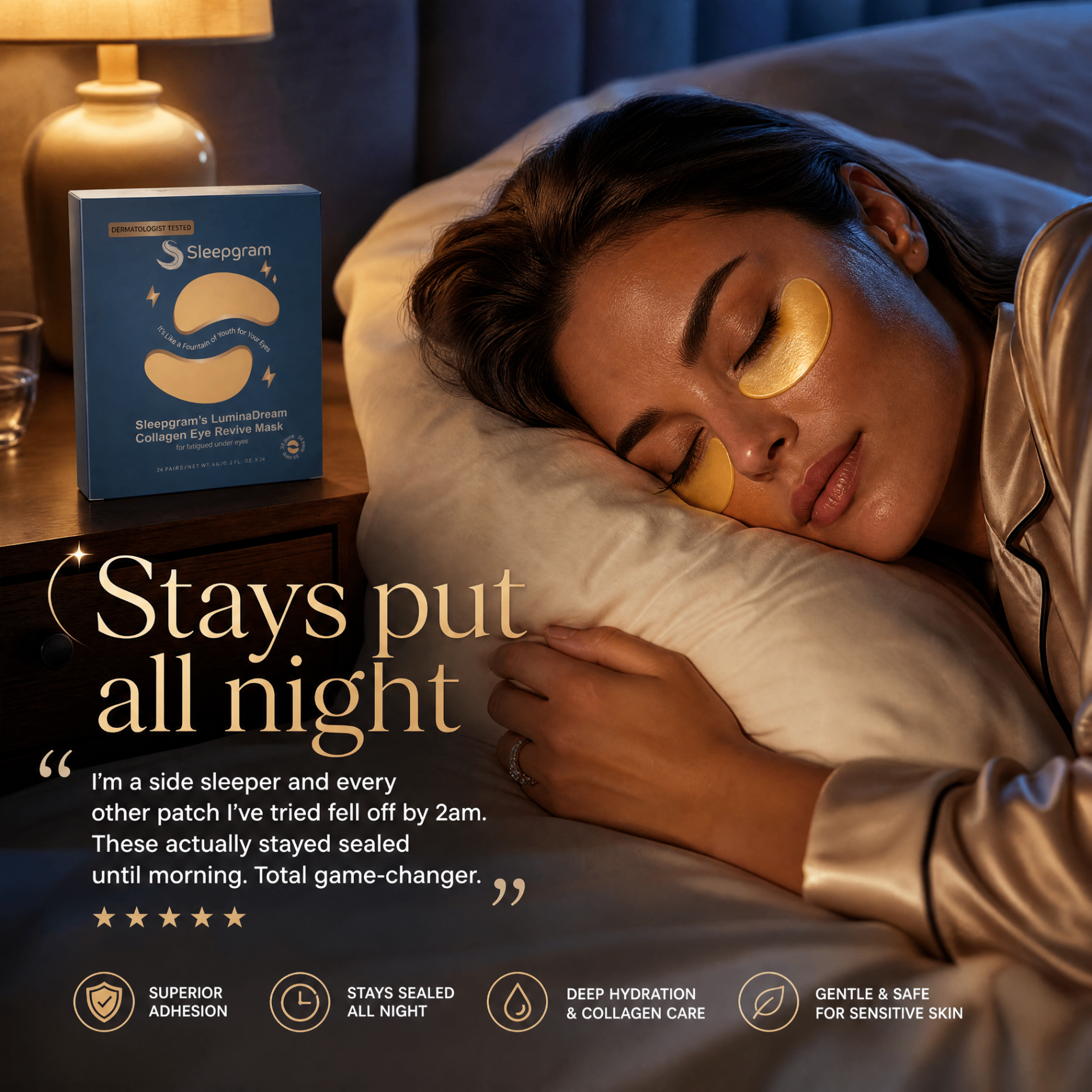 Side-sleeper review: Sleepgram LuminaDream patches stay sealed all night